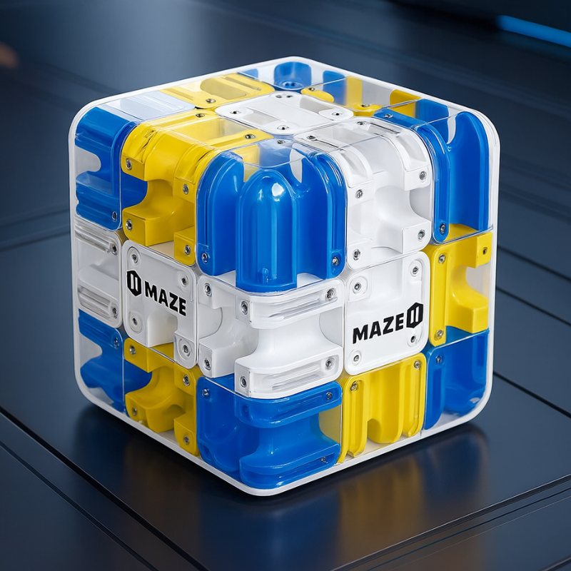 MazeSphere – Transparent 3D Puzzle Cube of Slides, Loops & Flow ...